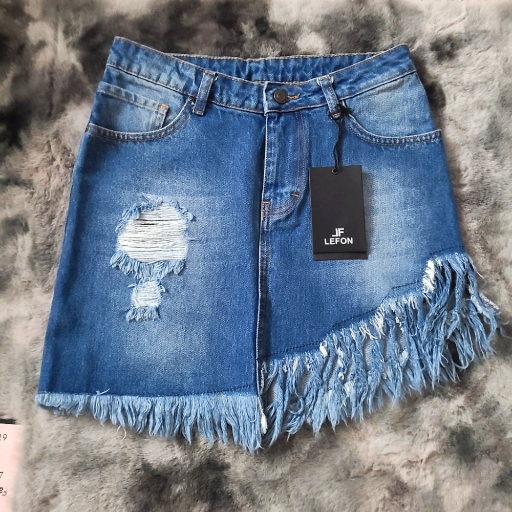 NWT JF Lefon Jean mini skirt size EU 36 or US 4